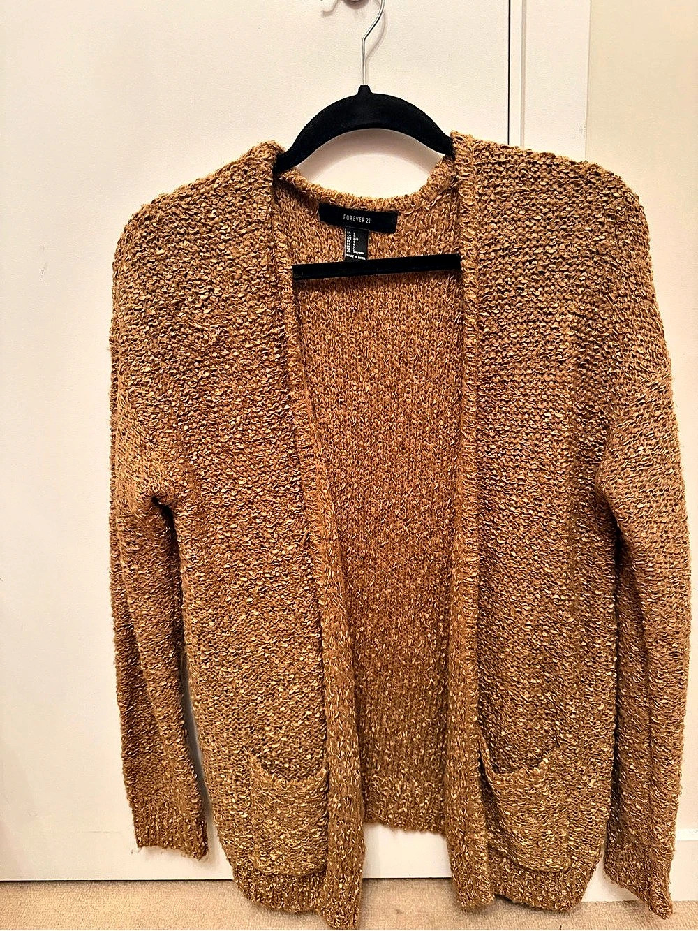 Forever 21 Brown Cardigan Size Large Like New